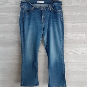 Levis 529 Curvy Bootcut Jeans Womens Medium Wash Blue Denim Pants Sz 16